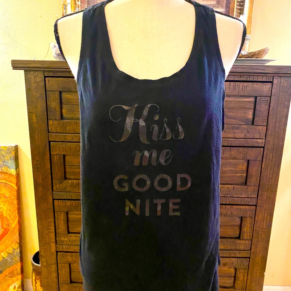 Victoria's Secret Black ‘KissMe Goodnight’ Sleep Tank